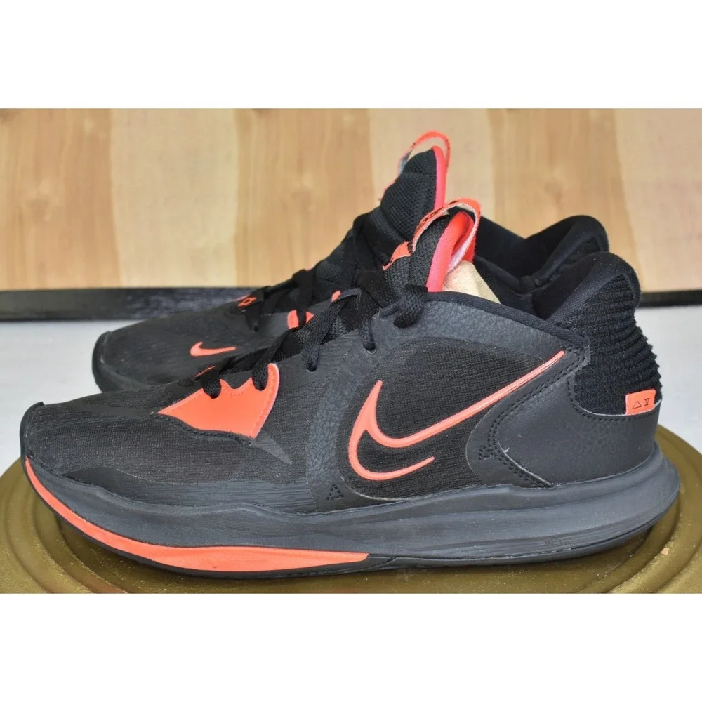 Nike Kyrie 5 Low Men Shoes Size 8 Black Bright Crimson Red Basketball Sneakers
